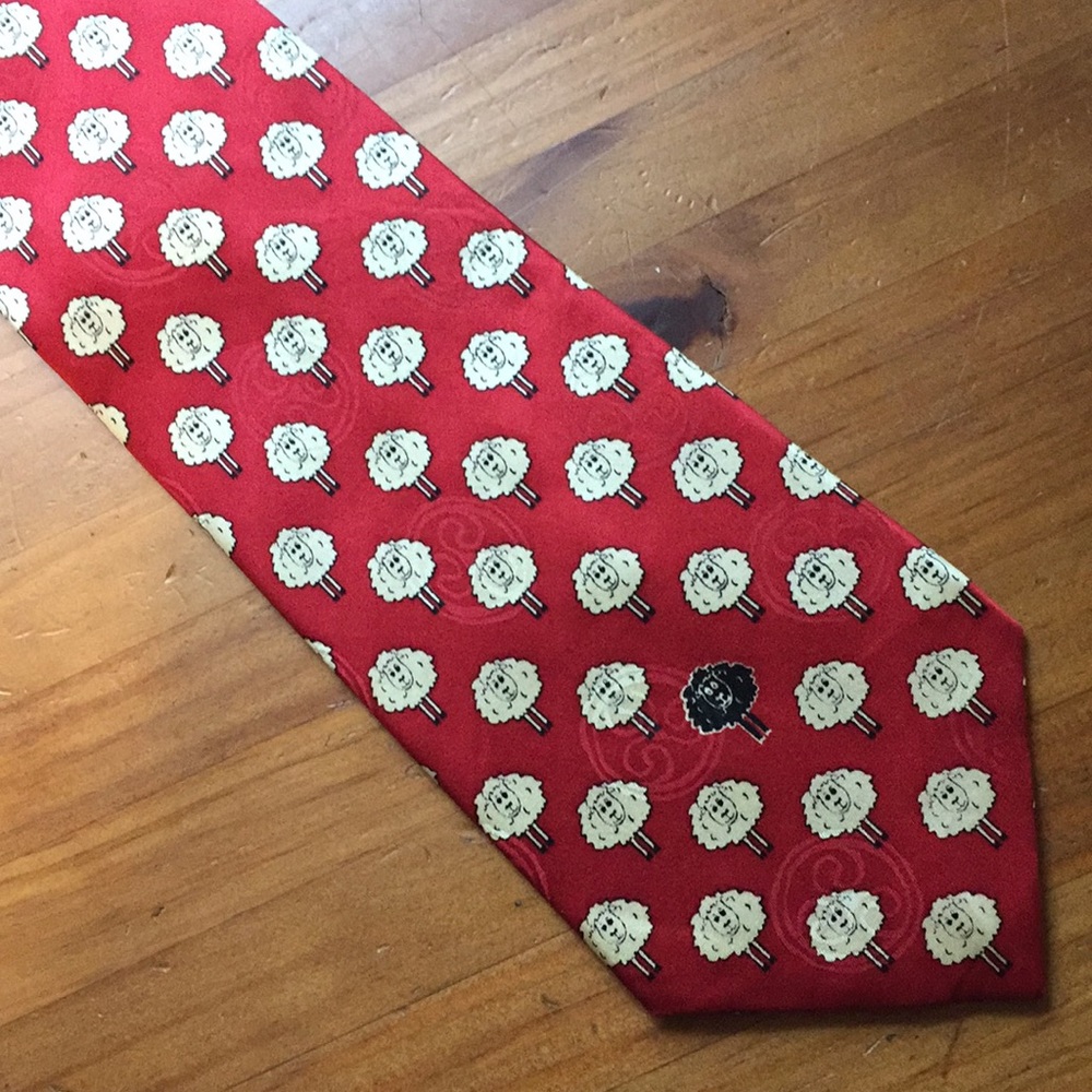 Vintage Black Sheep Silk Necktie